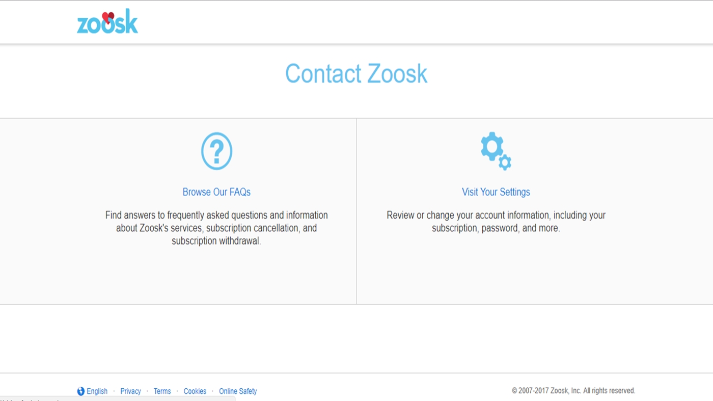 How to contact zoosk by phone